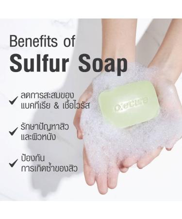 Buy Oxe Cure Sulfur Soap 100g - Best Acne Treatment & Skin Care Solution - International Shipping Available - Buy Online on GoSupps.com
