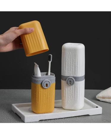 Hoshen Portable Travel Toothbrush Cup - Multifunctional Toothbrush Holder & Wash Cup for Toothpaste & Toothbrush Storage - Dark Blue - Buy Online on GoSupps.com