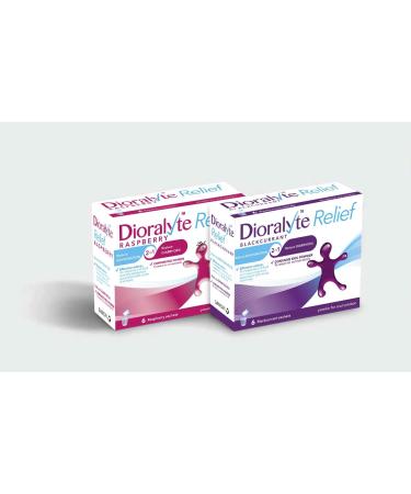 Dioralyte Relief Raspberry - Fast Rehydration Treatment with Electrolytes - 6 Pack - Raspberry Flavour - Buy Online on GoSupps.com