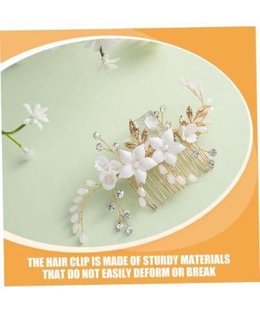 Beavorty Bridal Headwear Hair Accessories for Women Bride Hairpin Hair Side Comb Women Hair Pin Metal Hair Comb Decorative Hair Combs Flower Hair Comb Hair Comb for Bride Girl Headpiece - Buy Online on GoSupps.com