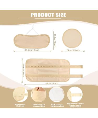 4 Pack Castor Oil Pack for Chest Neck and Liver Organic Cotton Flannel Castor Oil Pack Wrap Kit Reusable Compress Castor Oil Wrap for Liver Detox Thyroid Anti Oil Leak (Khaki) - Buy Online on GoSupps.com