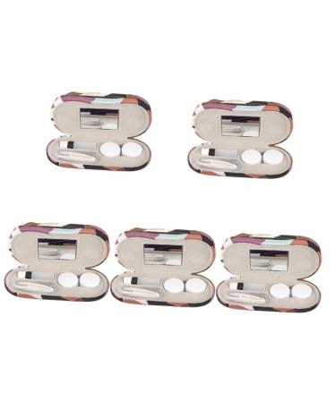 Healeeved 5 sets dual-purpose glasses case double-sided contact lens esui and glasses case guinea pig toy tanks sunglasses-plastic storage box