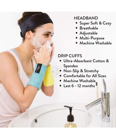 Edam Face Washing Kit - Premium 6 pc Set: Headband, Wristband for Face Washing - Adjustable Reusable Facial Spa Set - Women's Skincare/ Beauty Gift - Buy Online on GoSupps.com