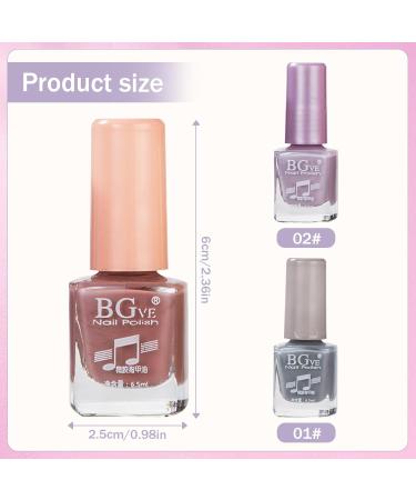 3 Color Nail Polish Set Quick Dry & Long Lasting Nail Varnish Pastel Gel Nail Polish Non-Toxic Water Based Nail Polish Nature No Need UV Nail Paint For Diy Nail Art (Style C) - Buy Online on GoSupps.com