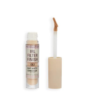 Makeup Revolution IRL Filter Finish Concealer Medium to Full Coverage Matte Finish C8.2 Medium Skin Tones 6g C8.2 6 g (Pack of 1)