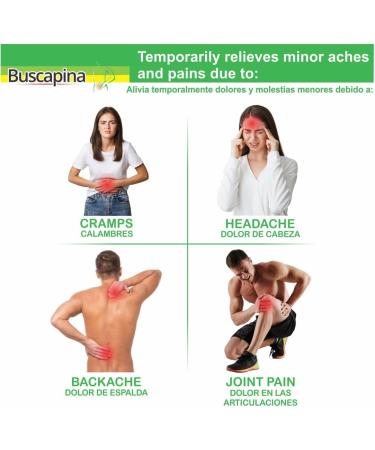 Buscapina Pain Relief Tablets - Pack of 12 Boxes | For Cramps, Headaches, Menstrual, Joint Pain & More - Buy Online on GoSupps.com