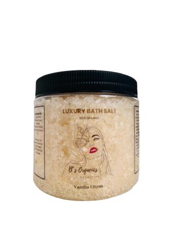 Organic Bath Salts With Essential Oils and Sea Salt (Vanilla -Citrus) Vanilla Citris