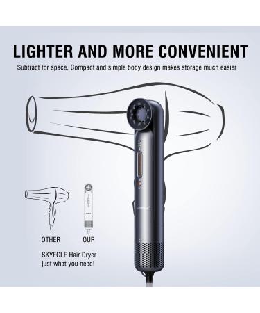 Compact Purple Hair Dryer - Negative Ionic 110 000 RPM Adjustable Heat & Speed Includes 3 Magnetic Nozzles | Perfect for Home Travel & Salon Use - Buy Online on GoSupps.com