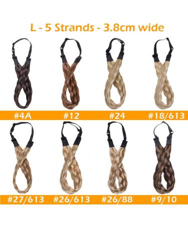 Silk-Co Women s Light Brown Braided Hair Band | Elastic 5-Strand Headband for Weddings & Vintage Styles | Hair Tie & Extensions 3.8cm Wide - Buy Online on GoSupps.com