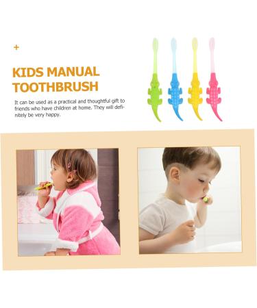 Mobestech 32 STK Small Crocodile Toothbrush - Children's Train Toothbrush Baby Teething & Cleaning Tools PBT Small Head for Toddlers - International Shipping - Buy Online on GoSupps.com