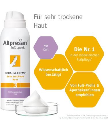 Allpresan Foaming Foot Cream - Soothing Scent - For Very Dry Skin - For Daily Care Of Very Dry Feet - 250ml - Buy Online on GoSupps.com