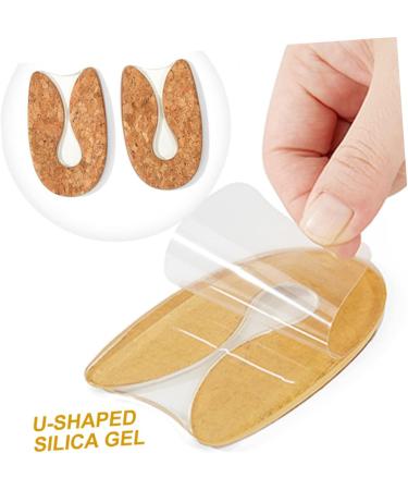 Healvian 10 Pairs Transparent Heel Pads | Reusable Silicone Cushion for Men | Heel Protector & Sports Insole - Buy Online on GoSupps.com