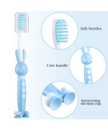 12-Piece Kids Toothbrush Set for Ages 3+ | Soft Bristles, Cute Colors, Suction Cup for Storage - Buy Online on GoSupps.com