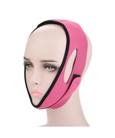 SONEW FACE-LIFTING Mask Facial Slimming Mask Face Belt For Facial Care Thin Neck Facelift Doppelkinn for women (rose red) pink