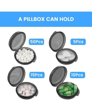 Buy WLLHYF 5 Packs Mini Pill Box - Portable Travel Pill Organizer - Compact Vitamin Holder (5 Black) - International Shipping Available - Buy Online on GoSupps.com
