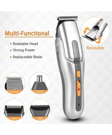 Premium Cordless Hair Clipper & Beard Trimmer Kit for Men - Waterproof USB Rechargeable - 4 in 1 Grooming Solution - Buy Online on GoSupps.com