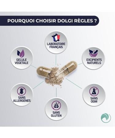 Prescription Nature - DOLGI RULES - Dietary Supplement for Premenstrual Cycle Fatigue and Hormonal Activity Regulation - Made in France - 15 Capsules - Buy Online on GoSupps.com