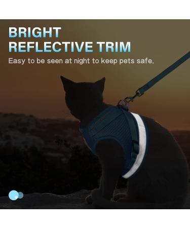 Supet Cat Harness and Leash Set - Adjustable Soft Mesh Vest for Walking Cat and Small Dog - Reflective Strap for Safety - Comfort Fit for Pet - Black (Chest 11-13) - Buy Online on GoSupps.com