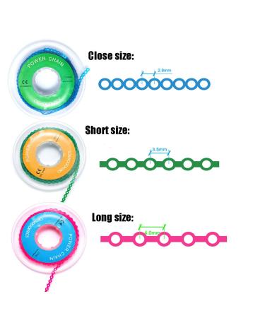 Dental Orthodontic Elastic Power Chain Bands - Short Black Braces for Teeth Alignment - Buy Online on GoSupps.com