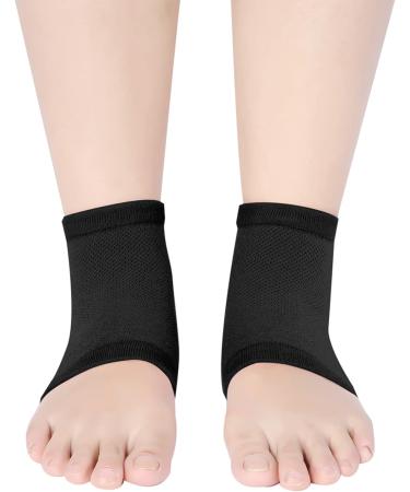 Toeless Gel Heel Sock Heel Protective Socks Muscle Fatigue Prevent Getting Hot for Foot Fatigue Keep Dry (Black) - Buy Online on GoSupps.com