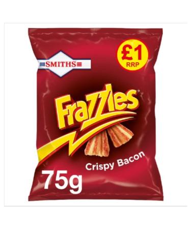 Smiths Frazzles Crispy Bacon Snacks 75g x Case of 15 Crispy Bacon Snacks 15
