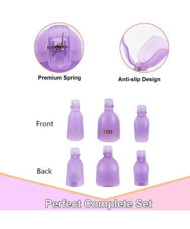 TEUVO 50Pcs Toe Polish Remover Clips Set for Fingernails & Toenails - Professional Salon & Personal Use - Multicolor - Buy Online on GoSupps.com