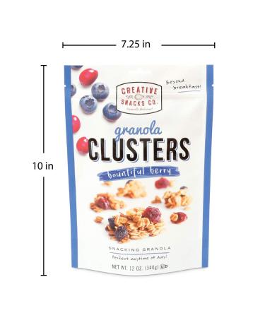 Creative Snacks Bountiful Berry Granola Clusters - 12oz | Delicious Snack & Cereal Option - Buy Online on GoSupps.com