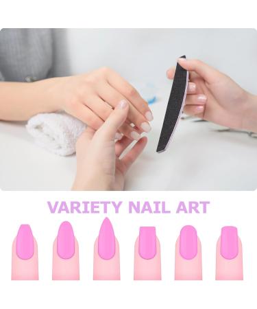 20 Piece Professional Nail File Set - 100/180 Grit Double-Sided Files for Gel & Natural Nails | Reusable for Nail Studios & DIY Nail Art | Black - Buy Online on GoSupps.com