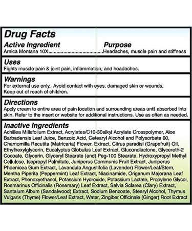 Back To Normal Arnica Cream - Extra Strength 2 oz | FDA Registered Pain Relief for Joints & Muscles - Buy Online on GoSupps.com