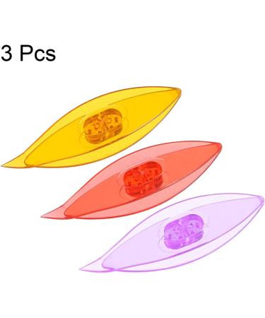 Colorful Plastic Tatting Shuttles Set for Lace-Making DIY Crafts - 3pcs in Amber, Red, Purple - Buy Online on GoSupps.com