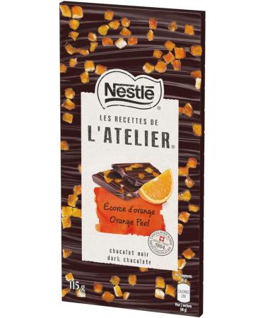 NESTL LES Recettes De L Atelier Orange Peel Dark Chocolate 115 Grams - Buy Online on GoSupps.com