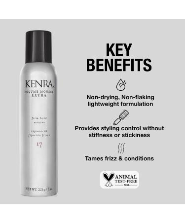 Kenra Volume Mousse Extra 17 - Firm Hold for All Hair Types 8oz - Buy Online on GoSupps.com