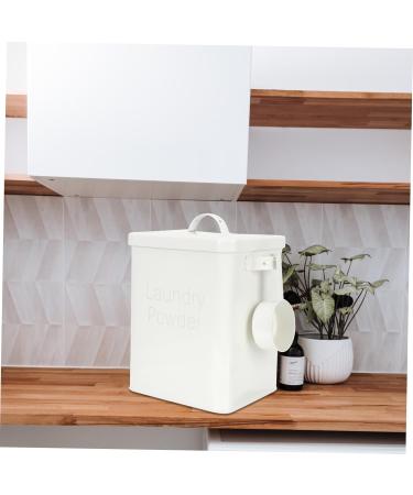 FOYTOKI Box Dispenser Lidded Storage Bin Laundry Dispenser Refillable Containers Iron White 1 count (Pack of 1) White - Buy Online on GoSupps.com