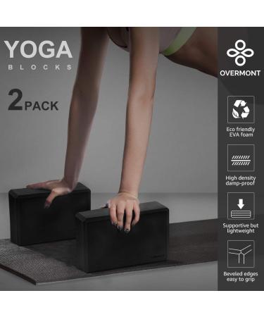 Overmont 5-in-1 Yoga Set: Back Pain Relief Wheel, Foam Blocks, Strap, Extend Ring Roller - Black - Buy Online on GoSupps.com