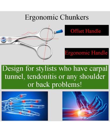 MOONTAY JP-440C Stainless Steel Dog Fur Scissors - Straight & Bent Thinning Blending Cutting & Trimming - 19.1 cm (24 Teeth) - Premium Quality - Buy Online on GoSupps.com