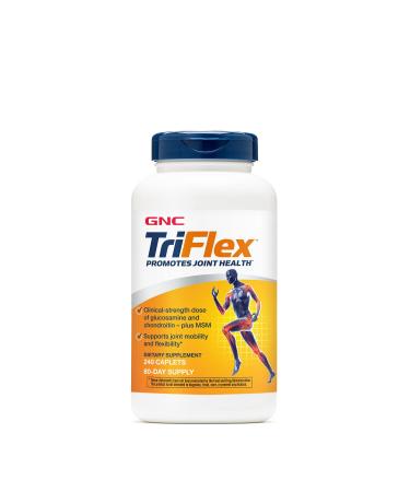 GNC TriFlex | Targeted Joint, Bone & Cartilage Health Supplement with Glucosamine Chondroitin & MSM |Support Mobility & Flexibility | 240 Caplets 80 Servings (Pack of 1)