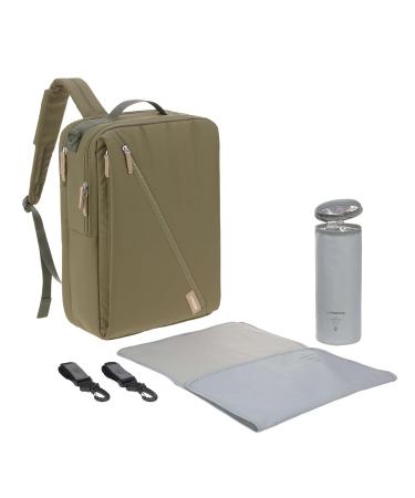 Casual Baby Wrap Backpack with Diaper Pad & Stroller Attachment - Water Repellent Olive Green | Tidy Talent - Buy Online on GoSupps.com