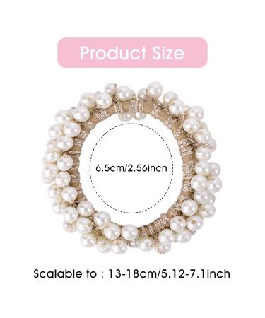 5PCS Pearl Hair Ties - Rhinestone Stretchy Hair Bands for Women and Girls - Hair Accessories Gift Set (Champagne Pink/White/Black) - Buy Online on GoSupps.com