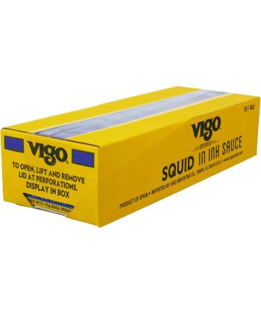 Vigo Premium Squid in Ink Sauce 4oz - Imported Canned Seafood for Recipes (Pack of 10) - Buy Online on GoSupps.com