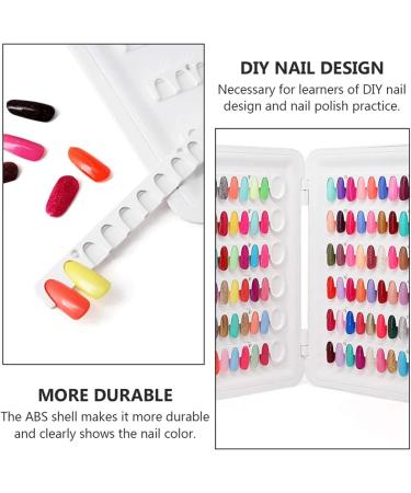 Minkissy 1pc Nail Color Book Nail Color Display Chart Nail Practice Tool Uv Gel Nail Polish Nail Polish Sample Cards Color Card Book Chart Nail Display Book Tools Manicure Set Abs - Buy Online on GoSupps.com