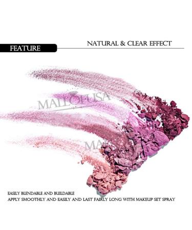 Mallofusa Shimmer Eye Shadow Palette - 15 Metallic Colors (Rose Purple) - Buy Online on GoSupps.com