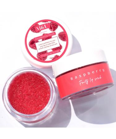 Raspberry Slush Fruity Lip Scrub 100% Vegan dark and dry lips chapped lips For Men & Women Removes Dark Lips Dry Lips Chapped Lips and Lipstick Stains 15gm