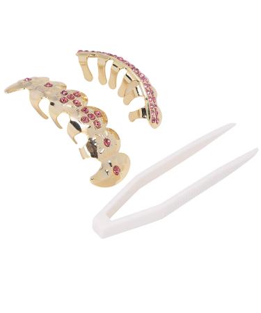Hip Hop Teeth Decoration Cold Cold Copper Grillz Teeth Set Gold Teous Dnit Cheap Set Grillz Braces Hip Hop Grills for Mouth Upper and Under