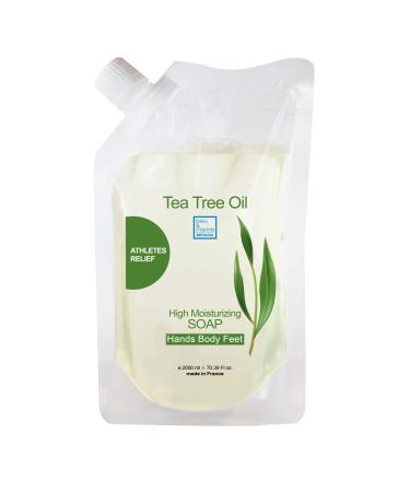 Made in France Shower Gel Bath Soap and Shampoo 3in1 Care for Body Face and Hair FAMILY PACK 2000 ml Suitable for Daily Use