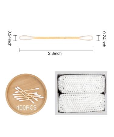 Meipo Double Round Cotton Swabs with Wooden Sticks - 400 Count Box - Buy Online on GoSupps.com