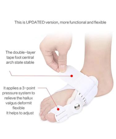 Adjustable Bunion Splint Corrector - Toe Straightener for Pain Relief | Orthopedic Brace for Hallux Valgus | Unisex Hammer Toe Support - Buy Online on GoSupps.com