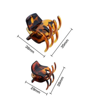 Buy Txer Success 12-Piece Hair Clip Set - Plastic Hair Claw Clips in 2 Sizes for Women & Girls - Stylish Brown Hair Accessories - Buy Online on GoSupps.com