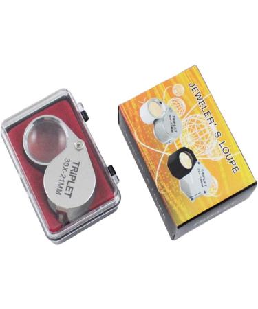 NIEGIENNA-30X Mini Folding Magnifier Jeweler Loupe Eye Loupe Jewelry Portable Magnifying Glass Pocket Handhold Tools(Color:Silver) Silver 30X - Buy Online on GoSupps.com