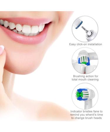 12 Replacement Toothbrush Heads Compatible with Oral-B Braun | Professional Electric Bristle Refills for 7000 Pro 1000 9600 500 3000 8000 - Pack of 12 - Buy Online on GoSupps.com