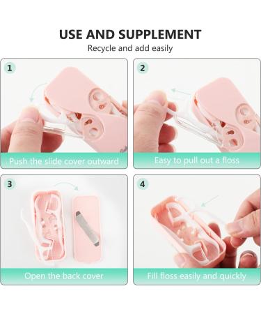 Portable Dental Floss Dispenser | Upgrade Automatic Travel Case & Organizer | Refillable Dental Holder (4 Pack) for Tooth Cleaning - Buy Online on GoSupps.com